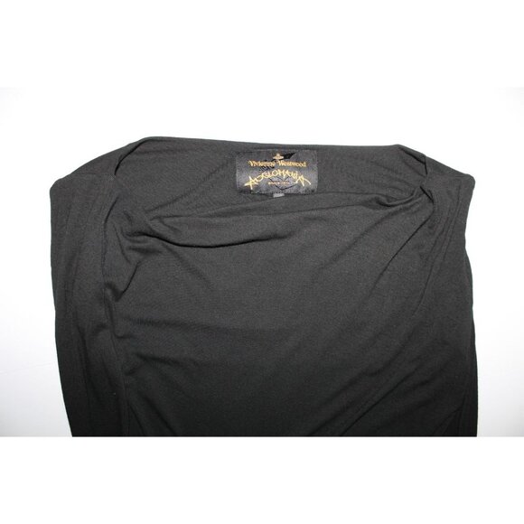 Vivienne Westwood Anglomania Vian Draped-front Jersey Dress Black Size Medium - Picture 4 of 6
